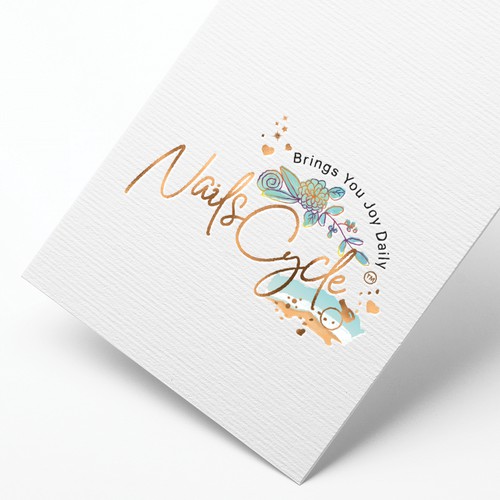 Elegant & Colorful Logo Design for Nails Cycle