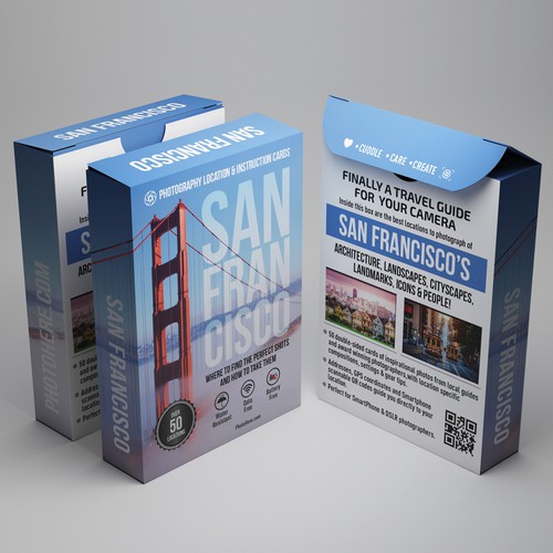 Design Travel Guide Card Deck Box for use on web and print