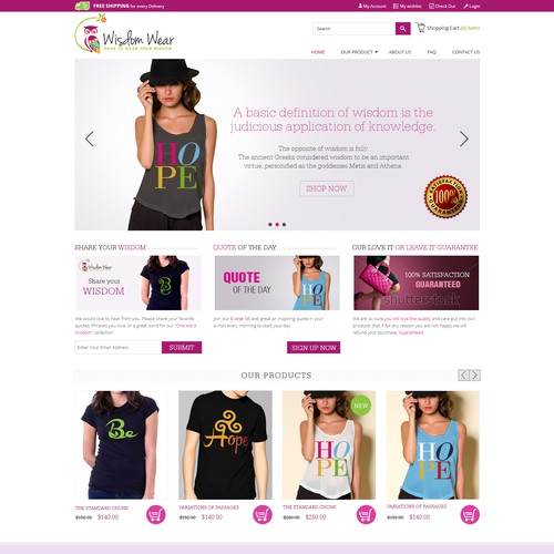 Wisdom Wear Website