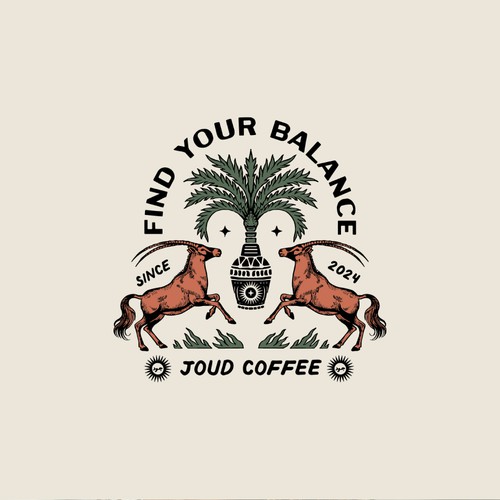 Joud Coffee: Merch Illustration