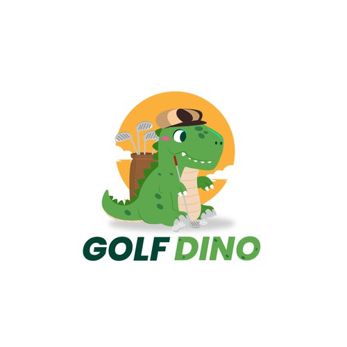 dino golf logo