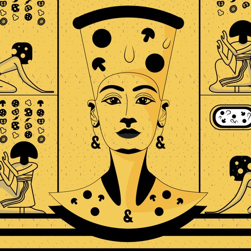 Mural illustration-Nefertiti