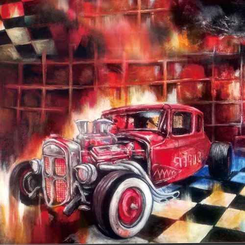Old hotrod car