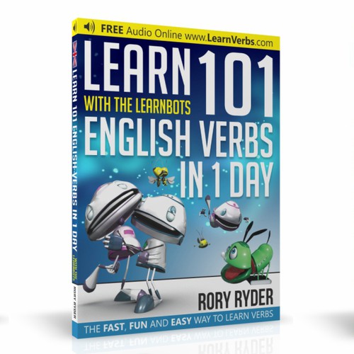 Book cover design for Learn 101 verbs in a day