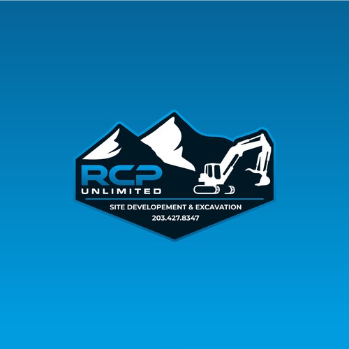 Bold logo for RCP Mountain construction