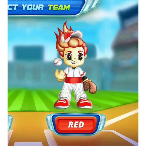 Baseball characters for a Japanese augmented reality app