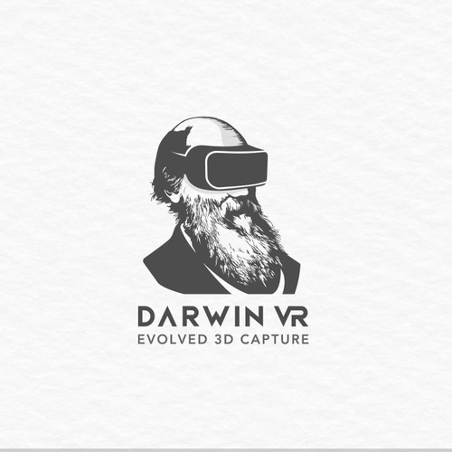 Minimal and Unique logo design for DARWIN VR company