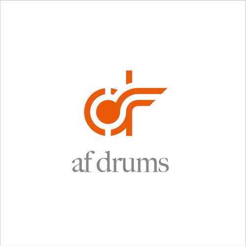 logo inspired by the initials of the brand "afd", AF Drums