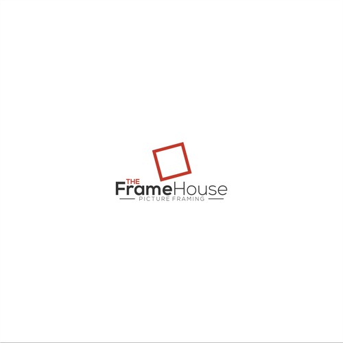 Simple logo and business card for The FrameHouse