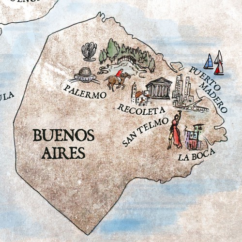 Argentina & Buenos Aires Travel Map