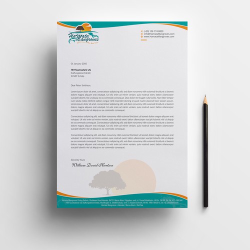 Letterhead design for Hamata Mangroves