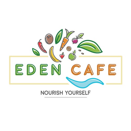 Fun, tropical logo for cafe in Bali