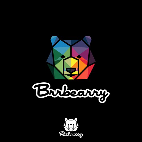 Bear Head polygonal design Logo
