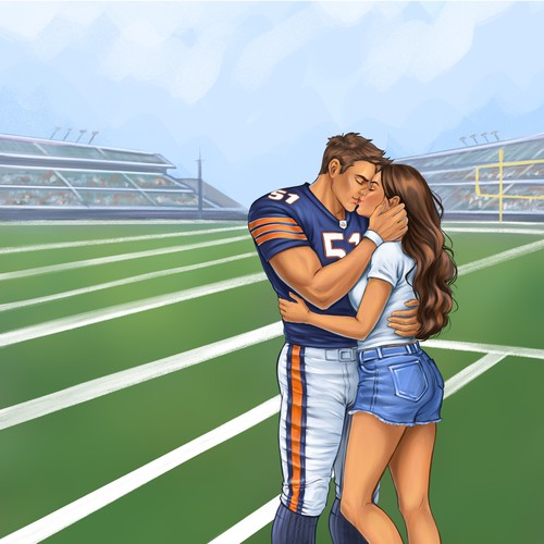 Football Romance Illustrated Cover