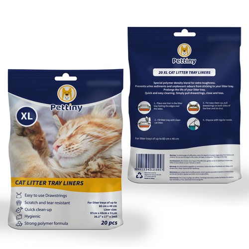 Pettiny Cat Litter Tray Liners