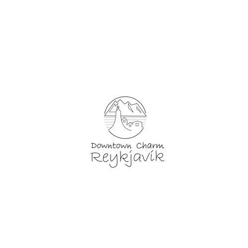 logo for apartments in the center of a big city but also in the middle of nature