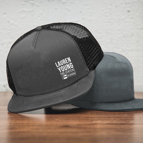 Simple and bold lettering cap concept for Lauren Young Tire Centers