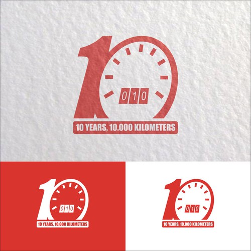10 logo concept for 10 years 10000 km