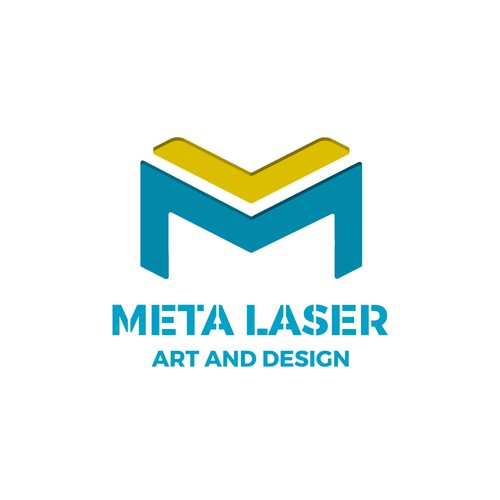 Minimal logo as a cut laser