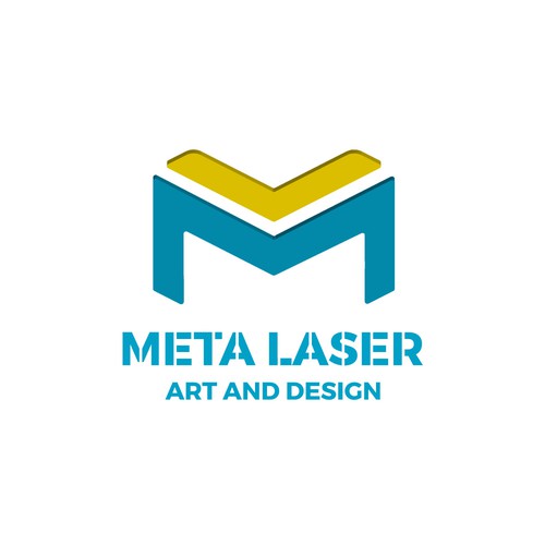 Minimal logo as a cut laser