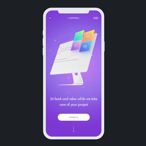 Mobile website design for Lampdev