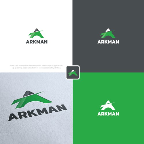 Designed a logo with initials used A