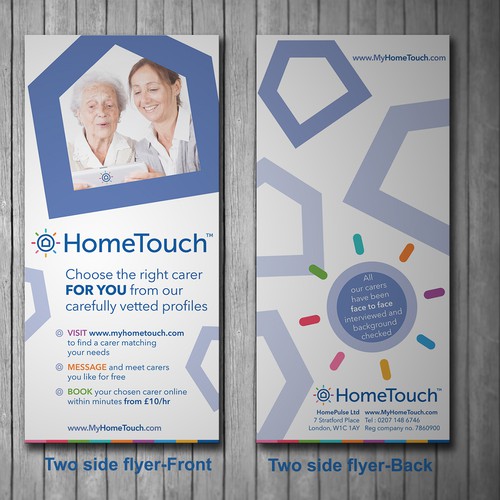 Create an eyecatching flyer for innovative HomeCare startup