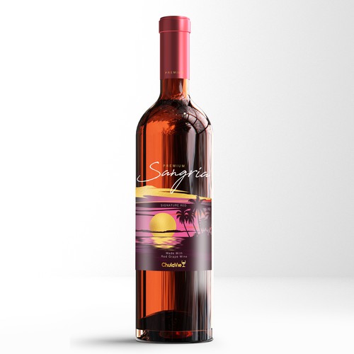 Sangria wine label design