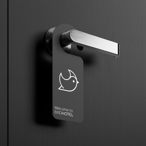 Bird Hotel Logo Concept Door and Hanger Design