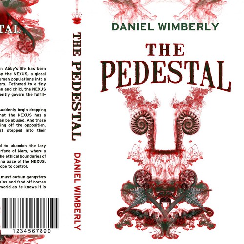Create a creepy cover for my upcoming novel, The Pedestal.