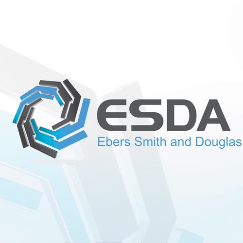 Logo for a high-tech, multi-product company ESDA LLC (possibly a modern take on the Hydra or Ouroboros)