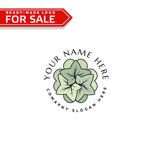 ivy and clover natural logo design