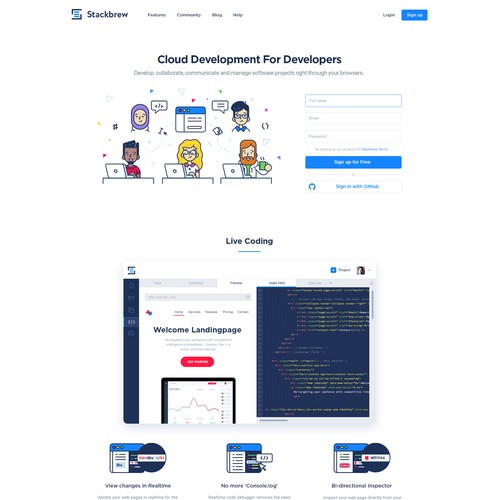 Stackbrew illustration homepage