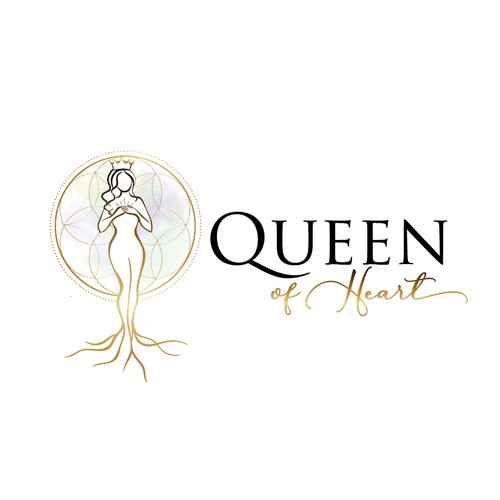 Logo for a health and longevity doctor "Queen of Heart"