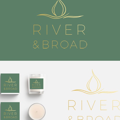 Luxury candle logo design 