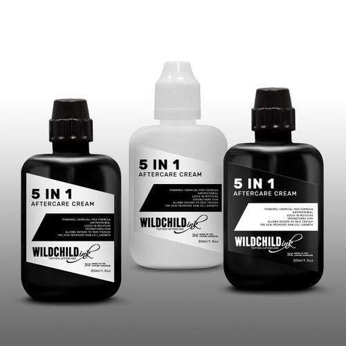 Wildchild Ink Tattoo Aftercare Range Product Labels