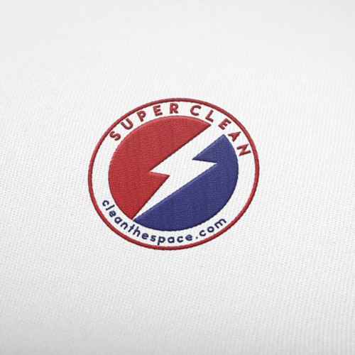 superhero styled logo company clean world