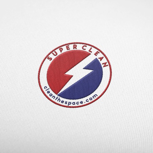 superhero styled logo company clean world