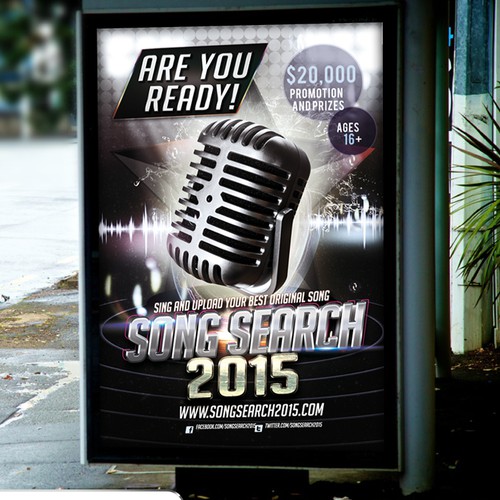 Create an Exciting Eye-Catching Poster for Song Search 2015