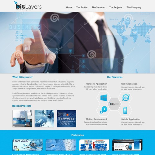Create the next landing page for BitLayers, Inc.