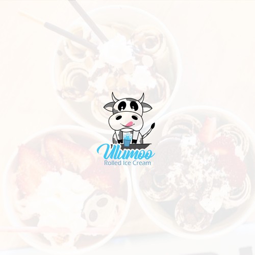 Fun logo for Ulumoo Rolled Ice Cream