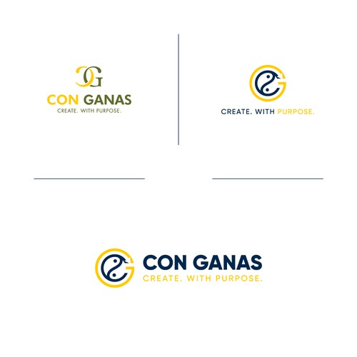 Con Ganas Logo Design