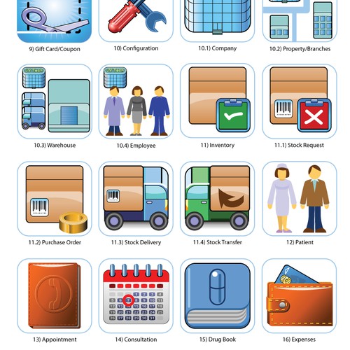 Icons for a website