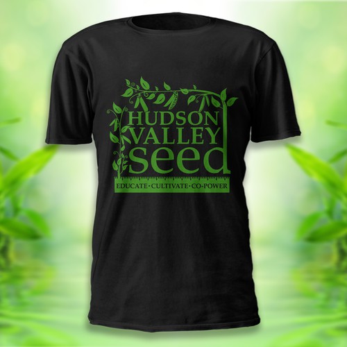 T-shirt design for school garden non profit, Hudson Valley Seed!
