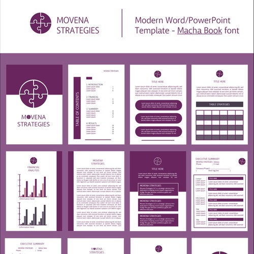 Conceito para layout de Word e PowerPoint