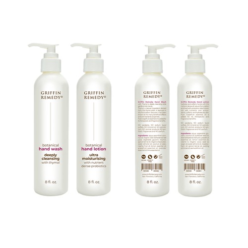 Hand Wash and Hand Lotion Label
