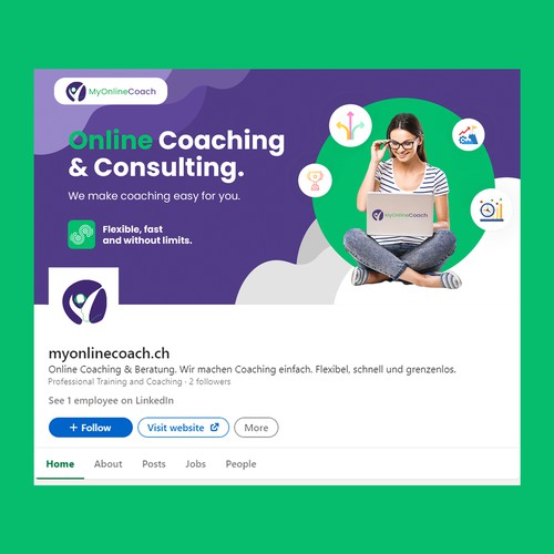 Online coach linkedin design