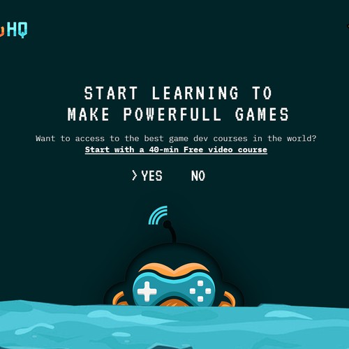 Game dev courses header design