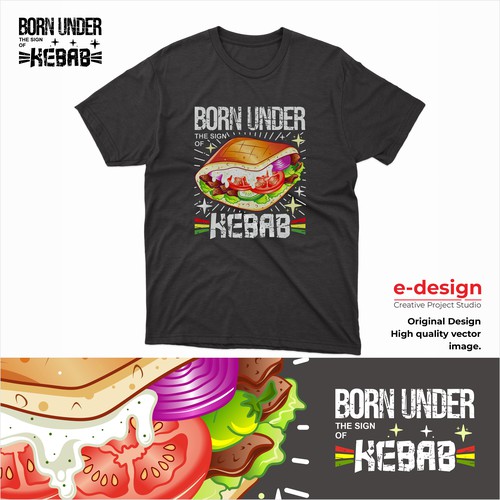 T-shirt design "KEBAB" Brand "BORN UNDER".