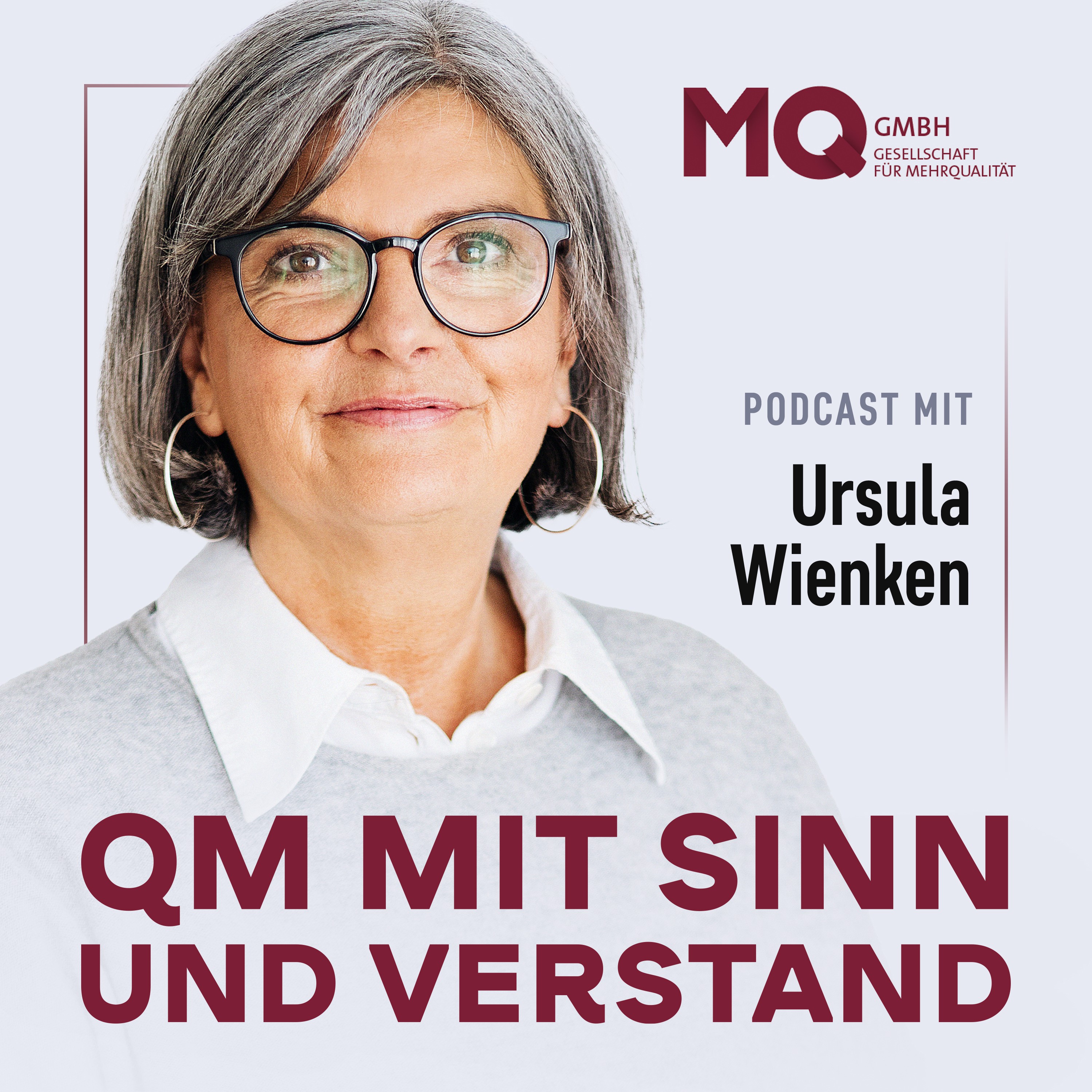 Gestalte ein Podcast-Cover für einen QM-Podcast für ein Fachpublikum